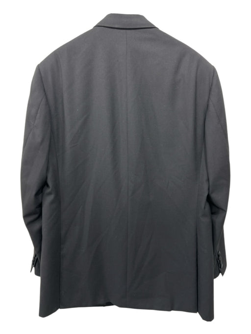 Miller Brothers Black Wool Blend Solid Peak Lapel Tuxedo Men's Suit Black / Est 46