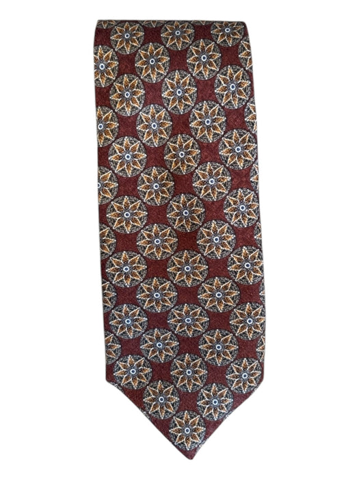 Miller Brothers Red & Brown Silk Stars Men's Ties Red & Brown