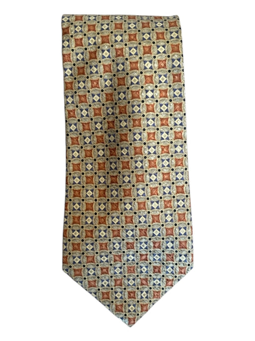 Miller Brothers Gold & Blue Silk Abstract Men's Ties Gold & Blue