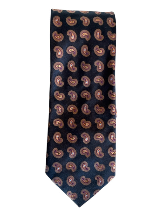Miller Brothers Black & Tan Silk Paisley Men's Ties Black & Tan