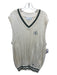 Lyle & Scott Size Est XL Off White & Gray Cotton Blend Cable Knit Vest Sweater Off White & Gray / Est XL