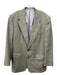 Miller Brothers Green & Orange Wool Blend Plaid 2 Button Men's Blazer Green & Orange / Est 46