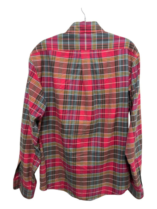 Ralph Lauren Size L Red & Green Cotton Plaid Button Up Men's Long Sleeve Shirt Red & Green / L