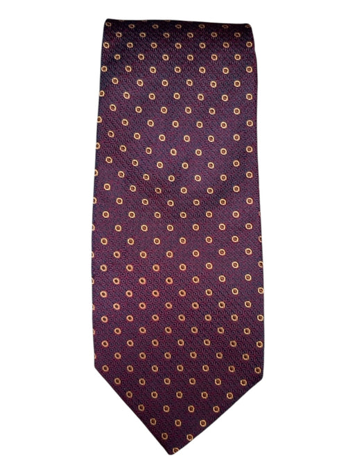 Miller Brothers Dark Red & white Silk Dots Men's Ties Dark Red & white