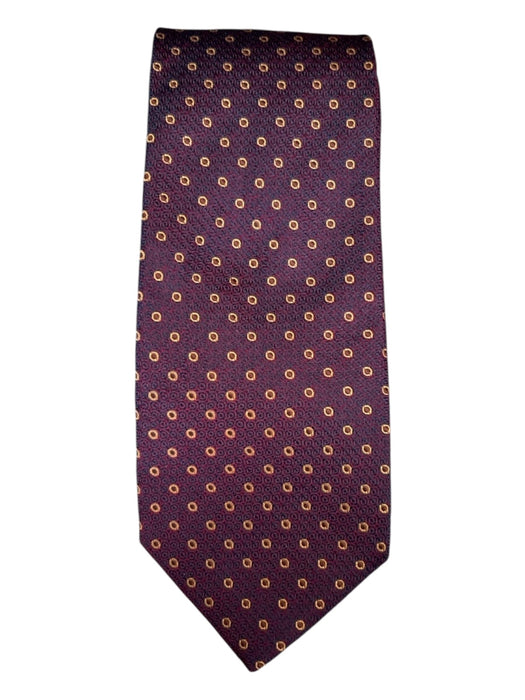 Miller Brothers Dark Red & white Silk Dots Men's Ties Dark Red & white