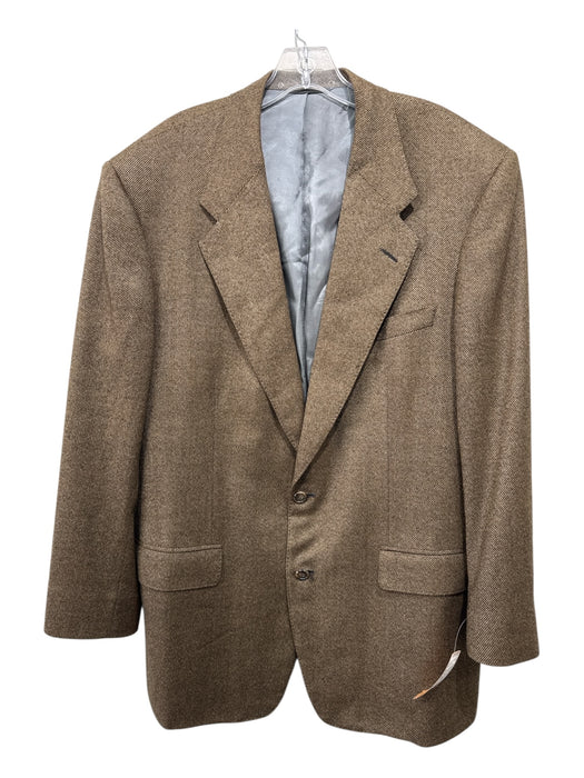 Miller Brothers Brown Wool Blend Solid 2 Button Men's Blazer Brown / Est 46