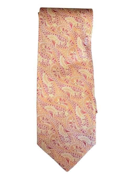Miller Brothers Orange Silk Paisley Men's Ties Orange