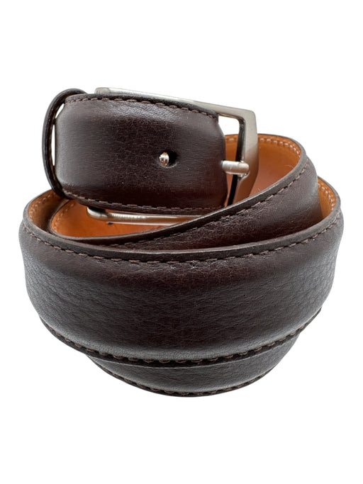 Martin Dingman Brown Leather Solid Men's Belt Brown