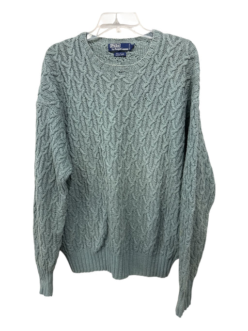 Polo Size XL Green Cotton Cable Knit Crew Men's Sweater Green / XL