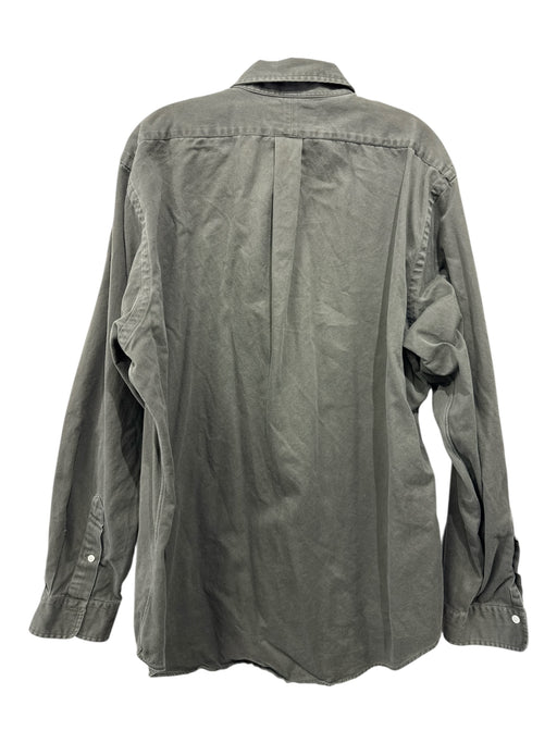 Ralph Lauren Size XL Olive Green Cotton Solid Button up Men's Long Sleeve Shirt Olive Green / XL