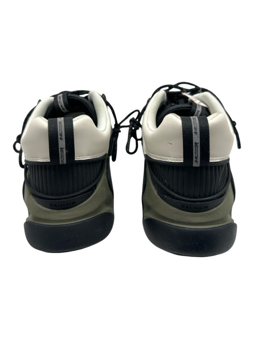 Balmain Shoe Size 9 Box Incl Black, Olive & White Synthetic Trainer Sneakers Black, Olive & White / 9