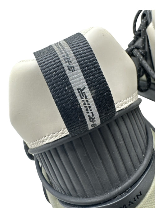 Balmain Shoe Size 9 Box Incl Black, Olive & White Synthetic Trainer Sneakers Black, Olive & White / 9