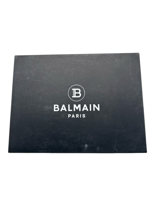 Balmain Shoe Size 9 Box Incl Black, Olive & White Synthetic Trainer Sneakers Black, Olive & White / 9