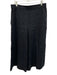 COS Size 42/M Black Linen Elastic Waist Wide Leg Pockets Drawstring Waist Pants Black / 42/M