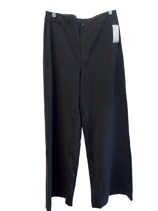 Rag & Bone Size 10 Black Viscose & Polyester High Rise Zip Fly Wide Leg Pants Black / 10