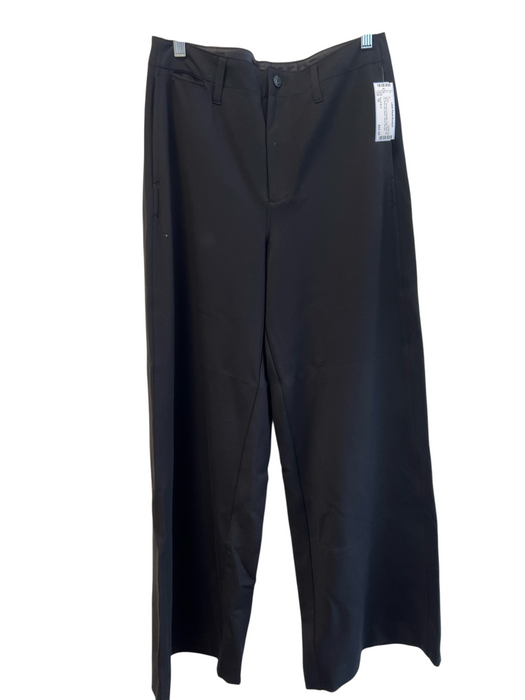 Rag & Bone Size 10 Black Viscose & Polyester High Rise Zip Fly Wide Leg Pants Black / 10