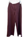 Good American Size 10 Maroon Polyester Scuba High Rise Wide Leg Slacks Pants Maroon / 10