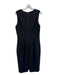 Saks Fifth Avenue Size 12 Black Polyester Square Keyhole Sleeveless Dress Black / 12