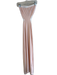 Princess Polly Size 4 Cream & pink Polyester Ribbed Knit Strapless Bodycon Dress Cream & pink / 4