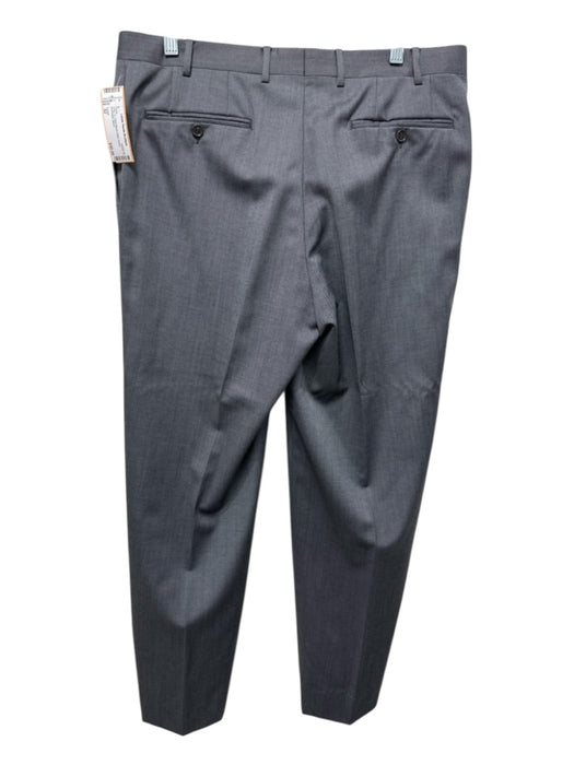 Canali Size 52 Gray Wool Blend Solid Dress Men's Pants Gray / 52