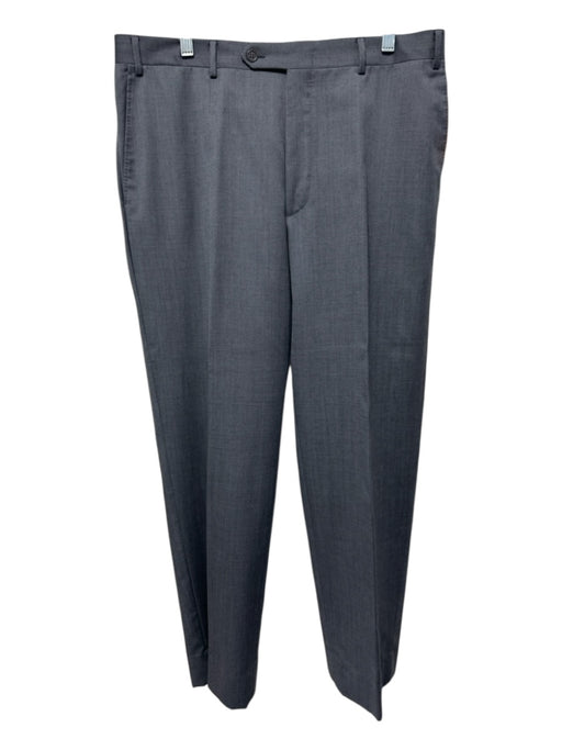 Canali Size 52 Gray Wool Blend Solid Dress Men's Pants Gray / 52