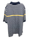 Polo Size 3XB Blue & Yellow Cotton Striped Polo Men's Jacket Blue & Yellow / 3XB