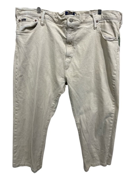 Polo Size 46 Beige Cotton Blend Solid Khaki Men's Pants Beige / 46