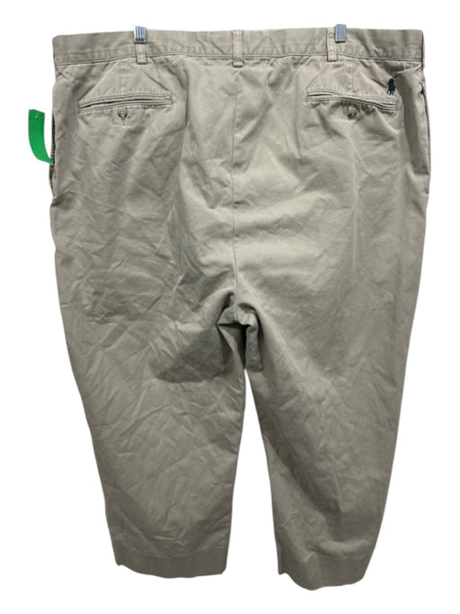 Polo Size 46 Beige Cotton Blend Solid Khaki Men's Pants Beige / 46
