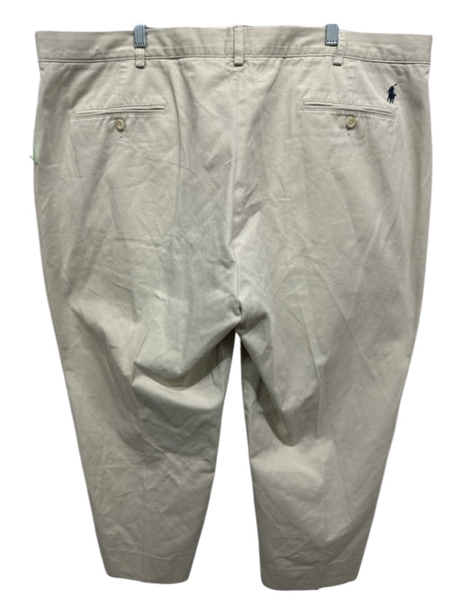 Polo Size 46 Beige Cotton Blend Solid Khaki Men's Pants Beige / 46