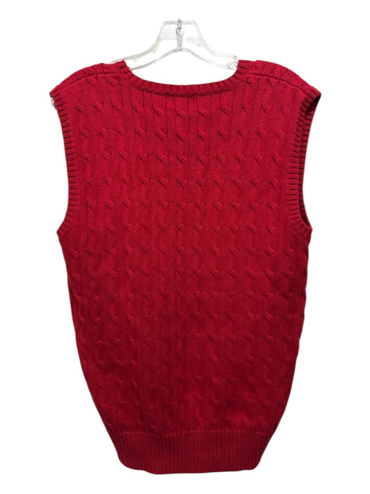 Polo NWT Size XL Red Cotton Blend Cable Knit Vest Men's Sweater Red / XL