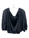 A.L.C. Size XS Black Polyester 1/2 Balloon Sleeve Pleated Off Shoulder Top Black / XS