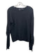 Pinko Size S Black Viscose Blend Long Sleeve Solid Fringe Detail Sweater Black / S