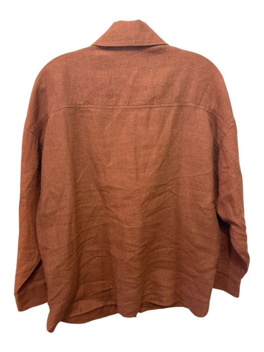 Adolfo Dominguez Size XS Rust Brown Missing Fabric Tag Patch Pocket Jacket Rust Brown / XS