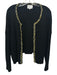 Bimba Y Lola Size S Black & Yellow Missing Fabric Tag Knit Open Front Jacket Black & Yellow / S