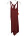 Athleta Size XXS Brick Red Polyester Blend Sleeveless Racerback High-Low Dress Brick Red / XXS