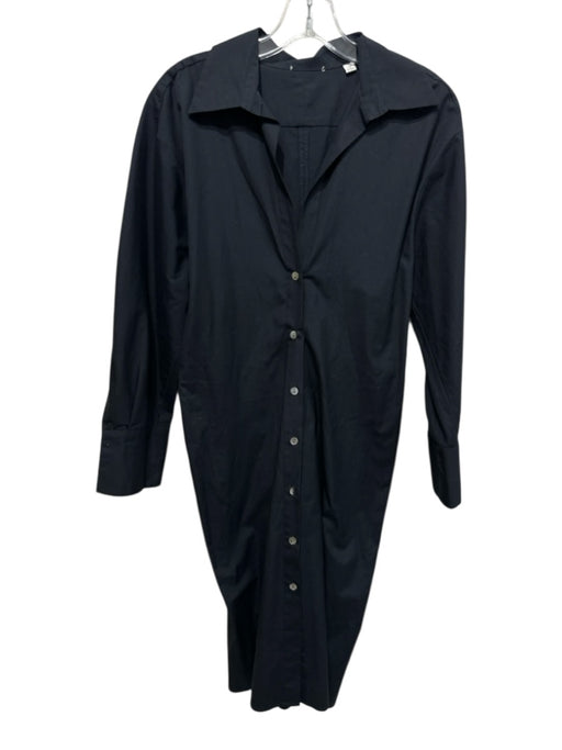 Vince Size XS Navy Blue Cotton Long Sleeve Button Front Collared Shirt Dress Navy Blue / XS
