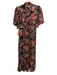 BA & SH Size 0 Black & Red Viscose Blend Metallic Thread V Neck Dress Black & Red / 0