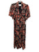 BA & SH Size 0 Black & Red Viscose Blend Metallic Thread V Neck Dress Black & Red / 0
