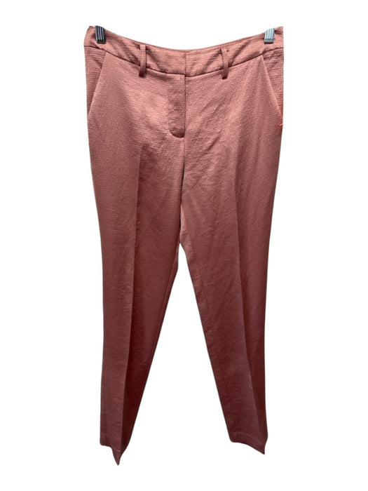 BA & SH Size 0/1 Salmon Pink Polyester Satin One Button Blazer Slim Pant Set Salmon Pink / 0/1