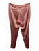BA & SH Size 0/1 Salmon Pink Polyester Satin One Button Blazer Slim Pant Set Salmon Pink / 0/1