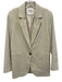 Ba&sh Size 0 Light Wash Cotton Blazer One Button Long Sleeve Jacket Light Wash / 0