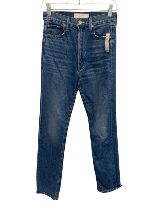 Mother Superior Size 26 Medium Wash Cotton Zip Fly High Rise Slim Straight Jeans Medium Wash / 26