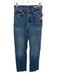 Zara Size 2 Medium Wash Cotton Straight Leg High Rise Zip Fly Jeans Medium Wash / 2