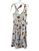 Farm Rio Size XS White, Brown, Black Cotton Sleeveless Seashells Dress White, Brown, Black / XS