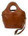 Patricia Nash Brown Leather Circle Cutout Whipstich Detail Detachable Strap Bag Brown