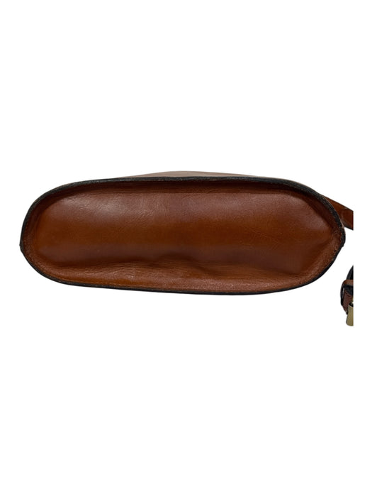 Patricia Nash Brown Leather Circle Cutout Whipstich Detail Detachable Strap Bag Brown