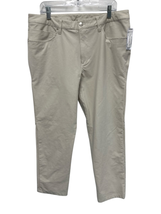 Lululemon Size 36 Light Beige Polyester Blend Solid Athleisure Men's Pants Light Beige / 36