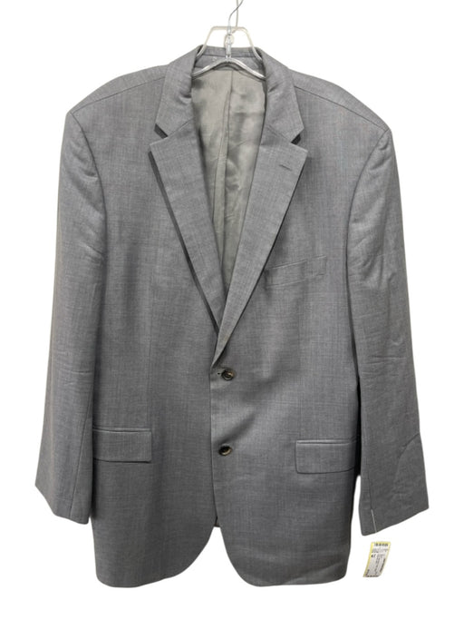 Boss Gray Wool Blend Solid 2 Button Men's Blazer Gray / 44