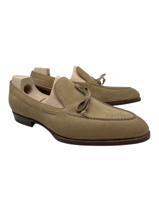 Saint Crispin's Shoe Size 9.5 NWT Beige Suede Bow loafer Men's Shoes Beige / 9.5