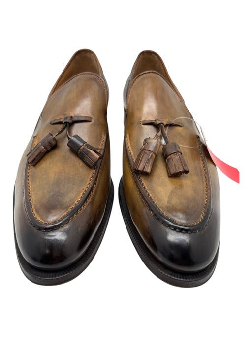 Di Bianco Shoe Size 10.5 NWT Beige & Black Leather Tassel Men's Shoes Beige & Black / 10.5